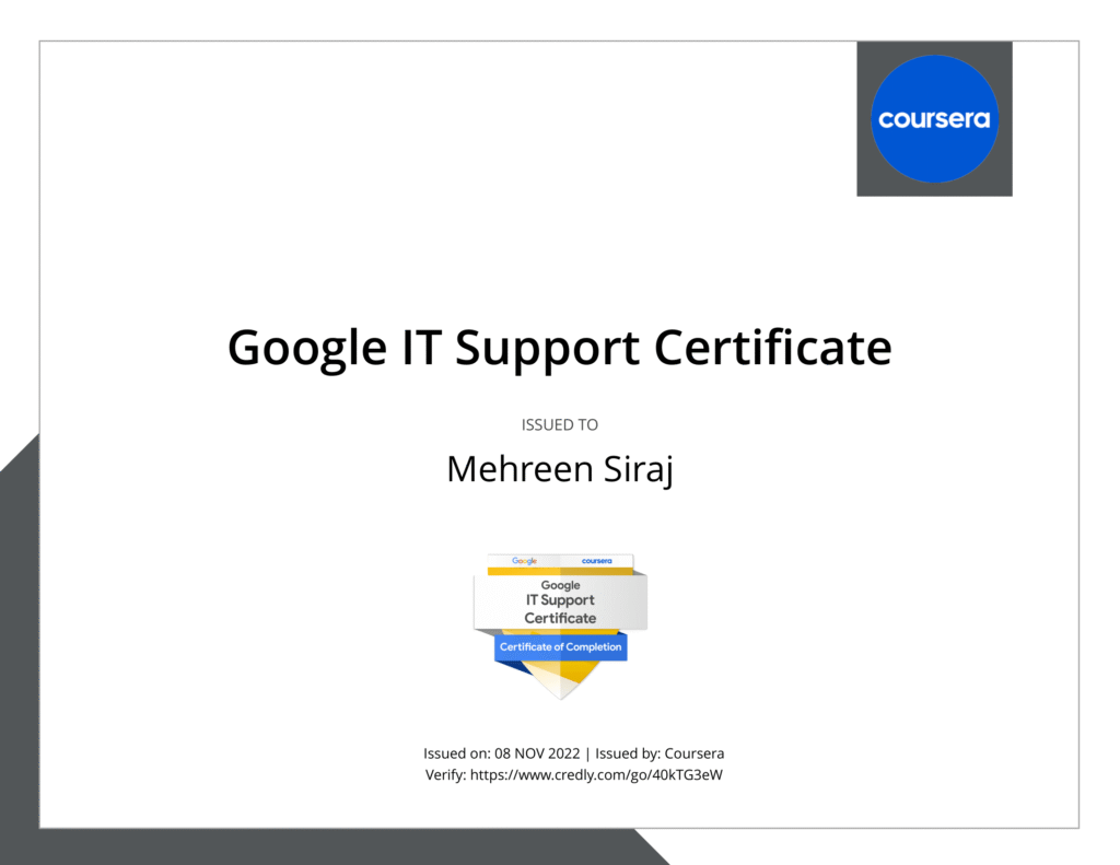 GoogleITSupportCertificate